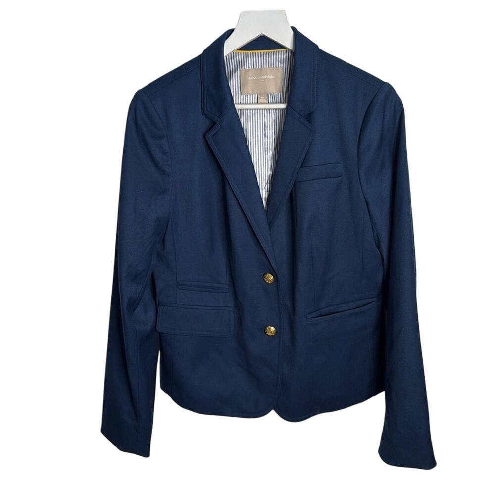 Banana Republic Women’s School Boy Gold Brass Button Blazer Jacket W1018 Sz 10